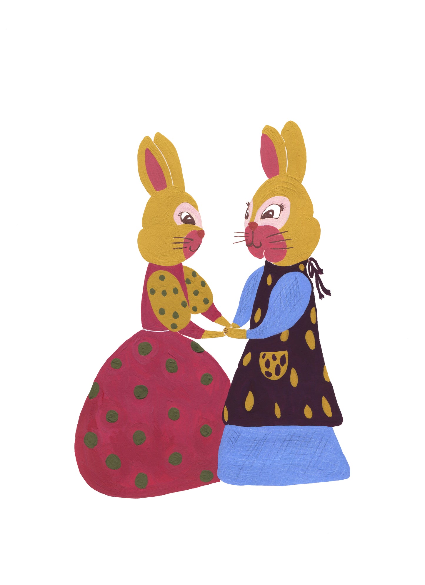 "Companion" Original Gouache Painting