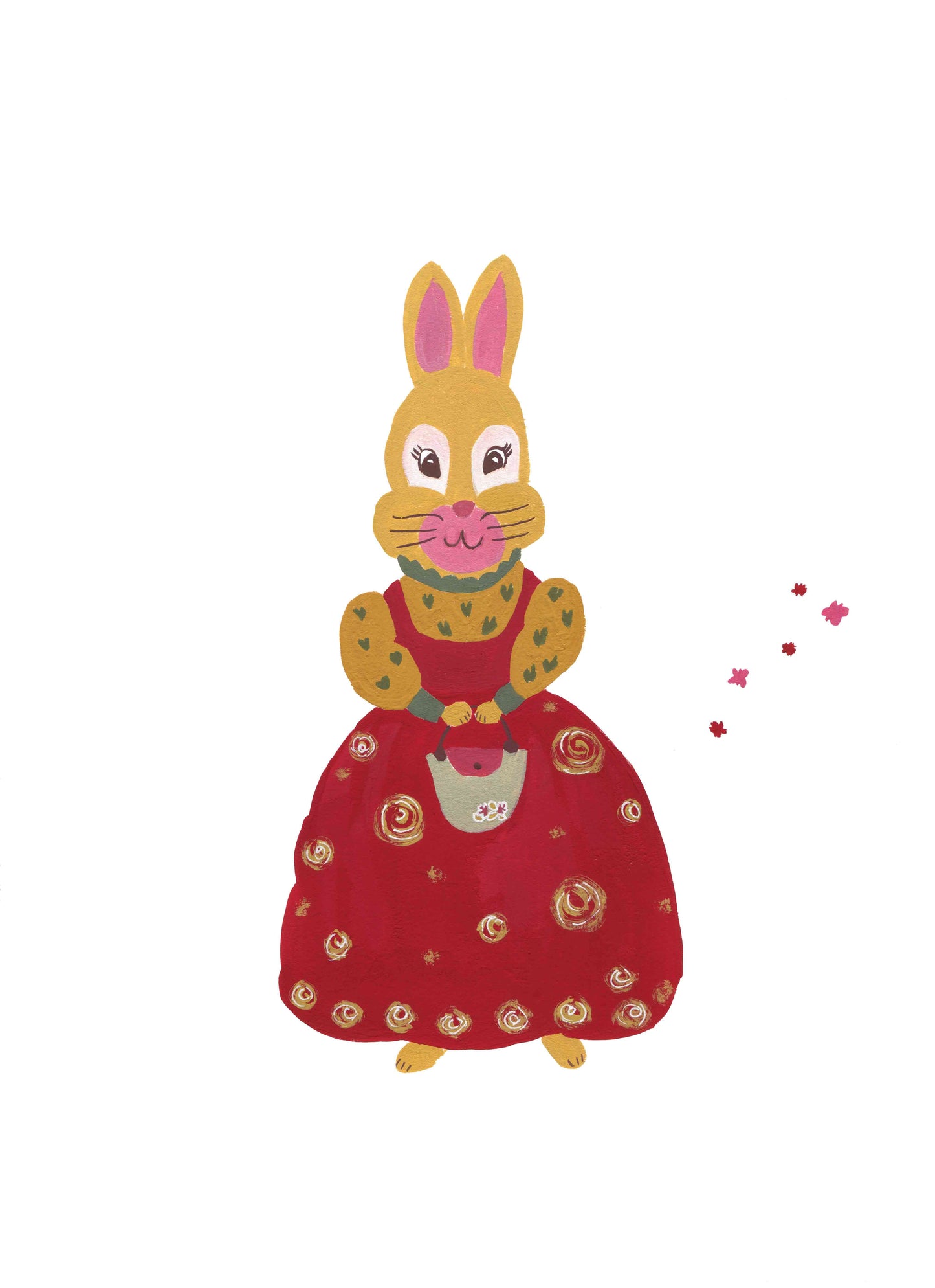 "Lady Rabbit" Original Gouache Painting
