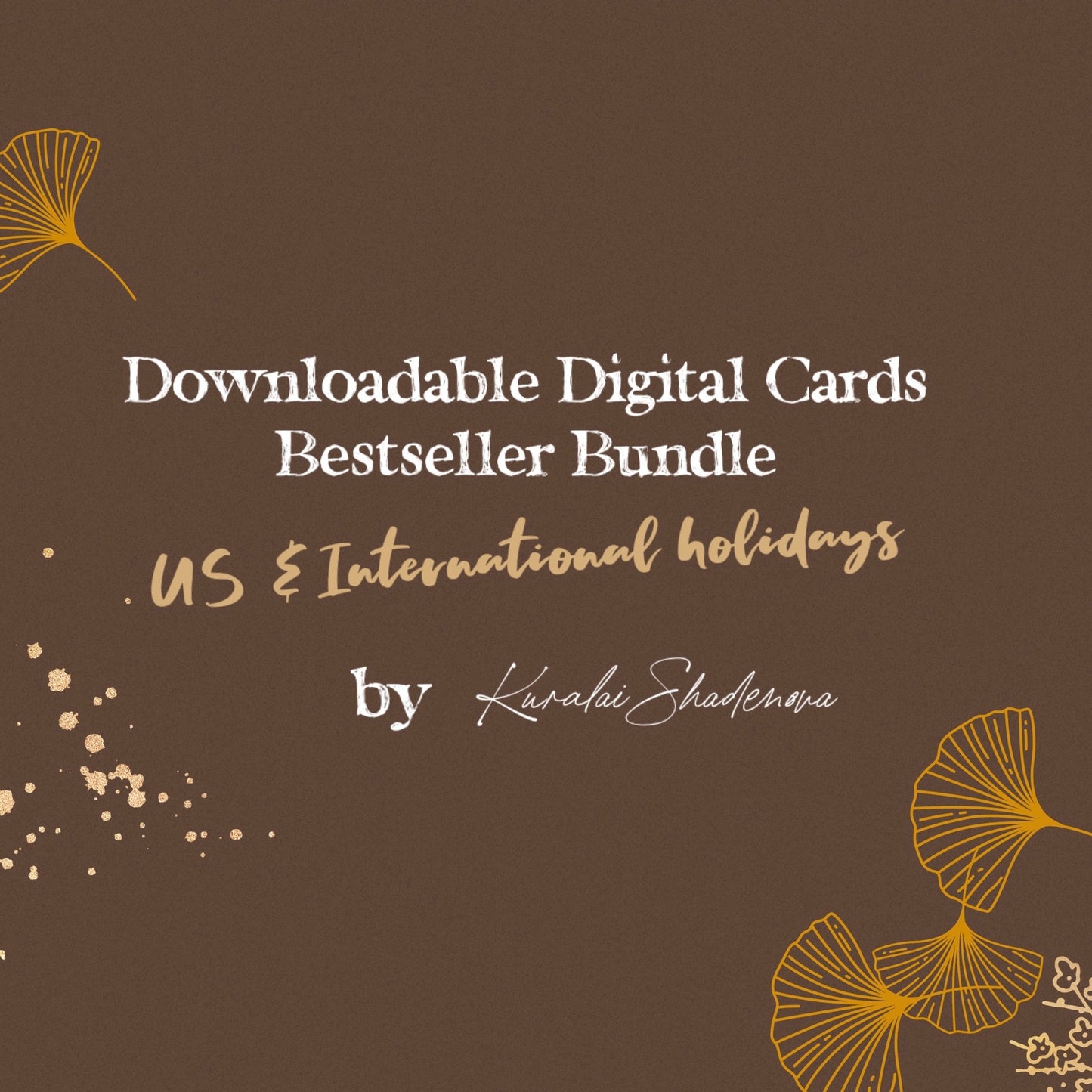 Downloadable Digital Cards Bestseller Bundle for US and International Holidays